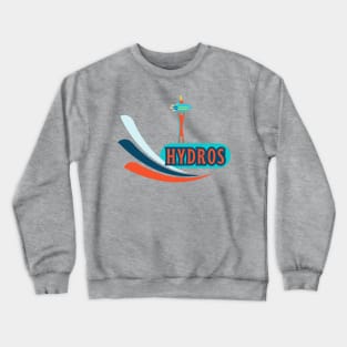 Hydroplanes and Space Needle. Seattle Summer Style Crewneck Sweatshirt